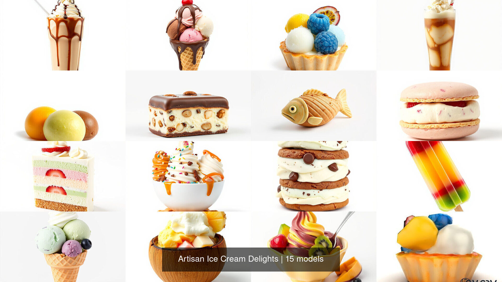 Artisan Ice Cream Delights 3D Model Collection_12