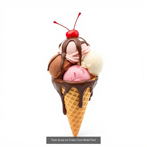 Artisan Ice Cream Delights 3D Model Pack 3