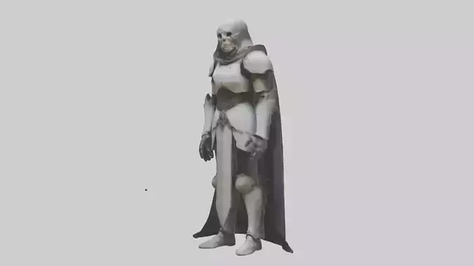 Haunted armor model Low-poly 3D model