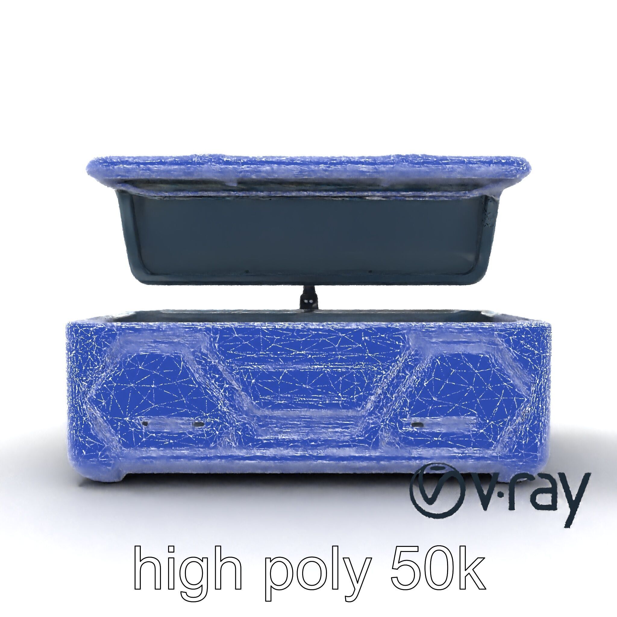 Futuristic Cylindrical Storage Trunk model pack Low-poly 3D model_30