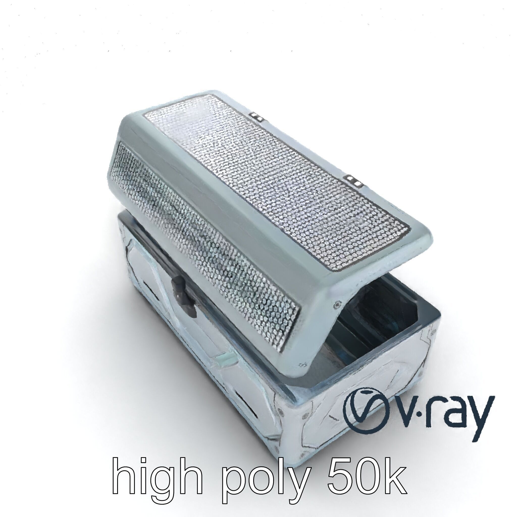 Futuristic Cylindrical Storage Trunk model pack Low-poly 3D model_31