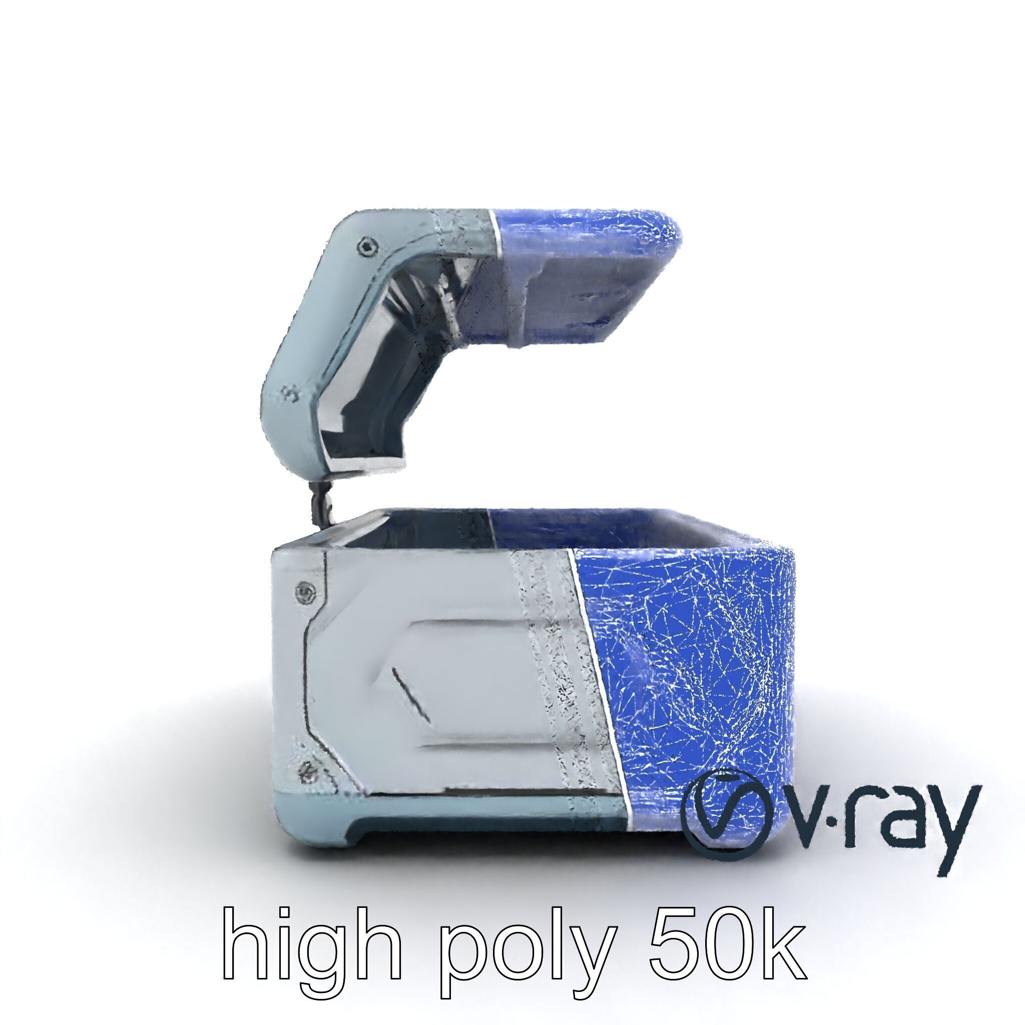 Futuristic Cylindrical Storage Trunk model pack Low-poly 3D model_27