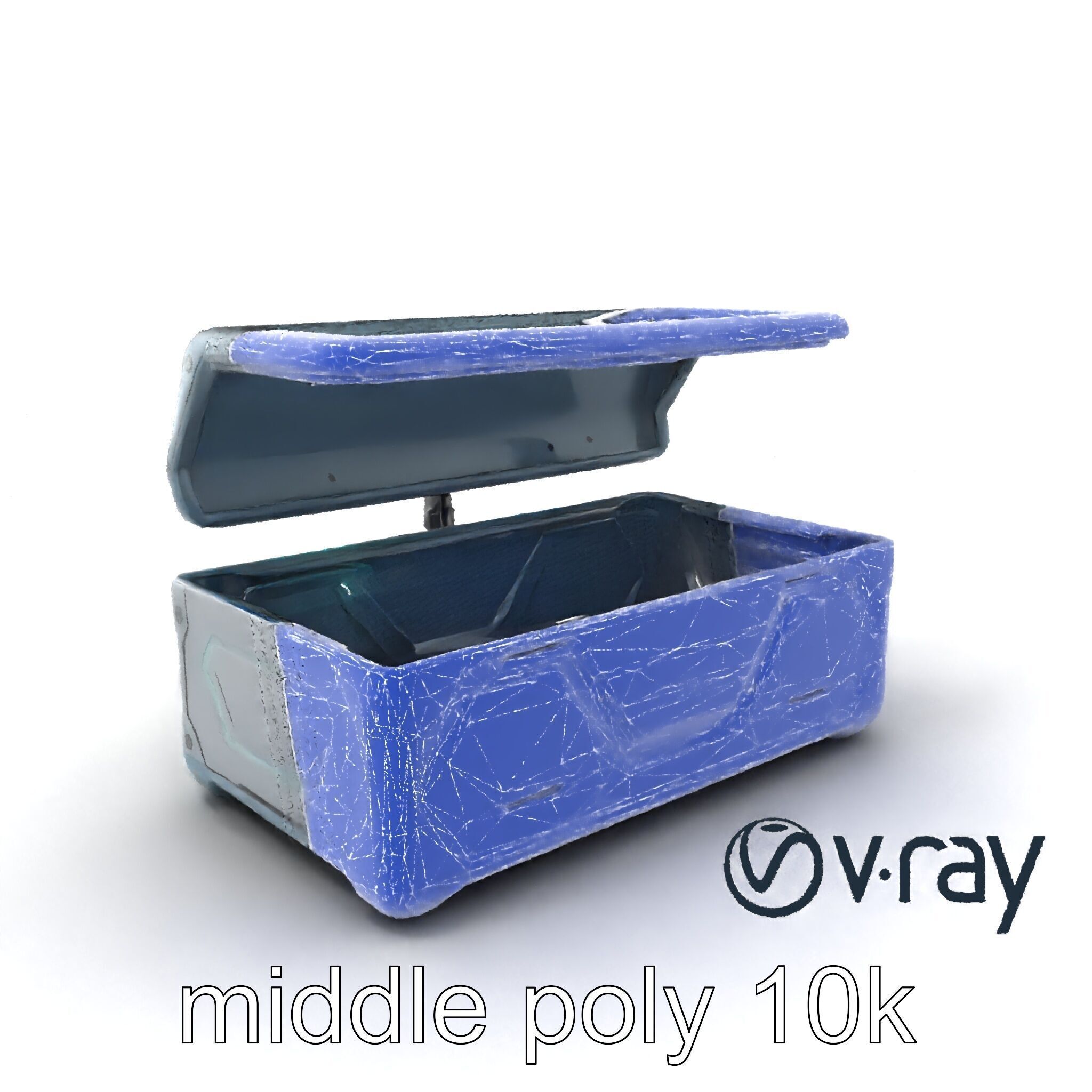 Futuristic Cylindrical Storage Trunk model pack Low-poly 3D model_6