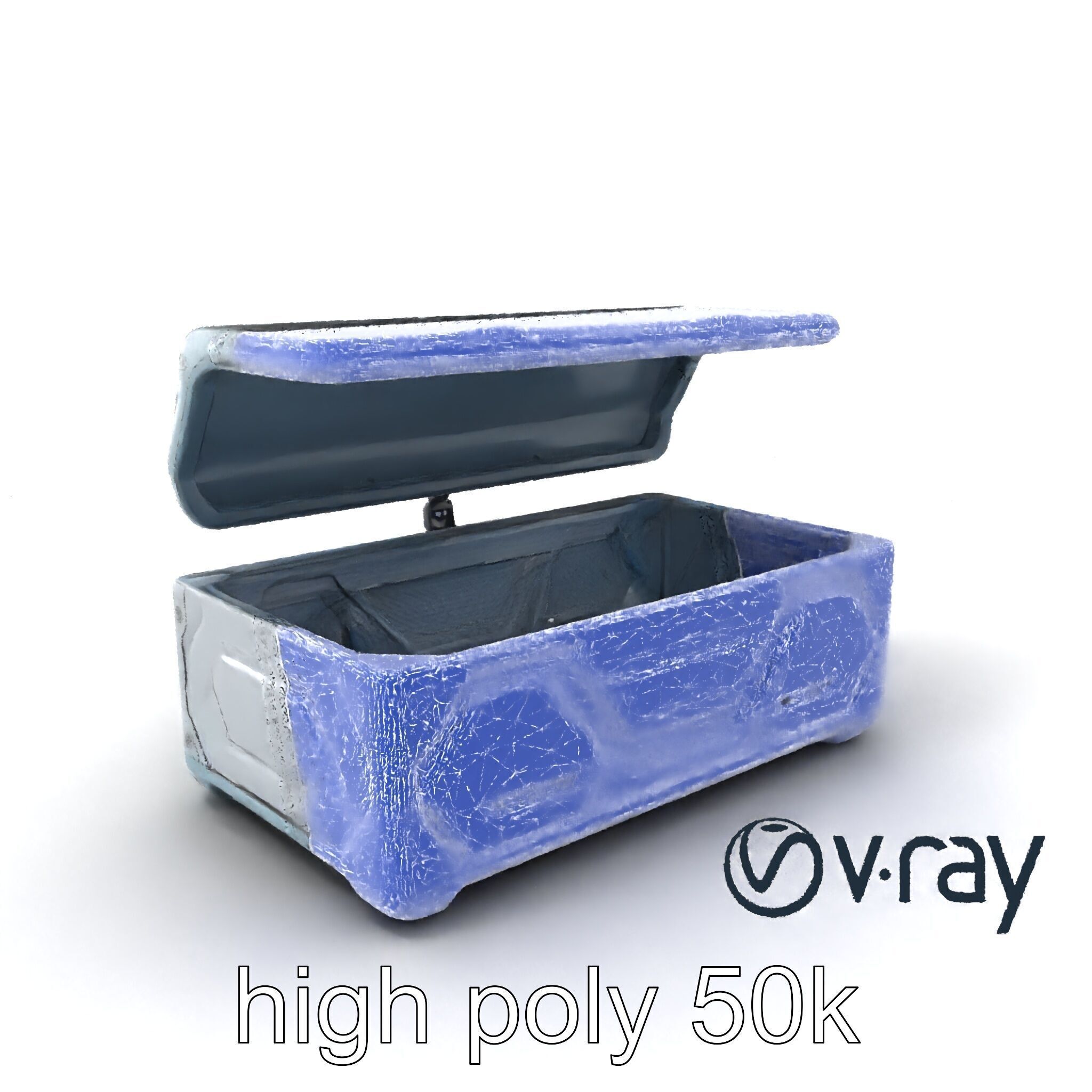 Futuristic Cylindrical Storage Trunk model pack Low-poly 3D model_10