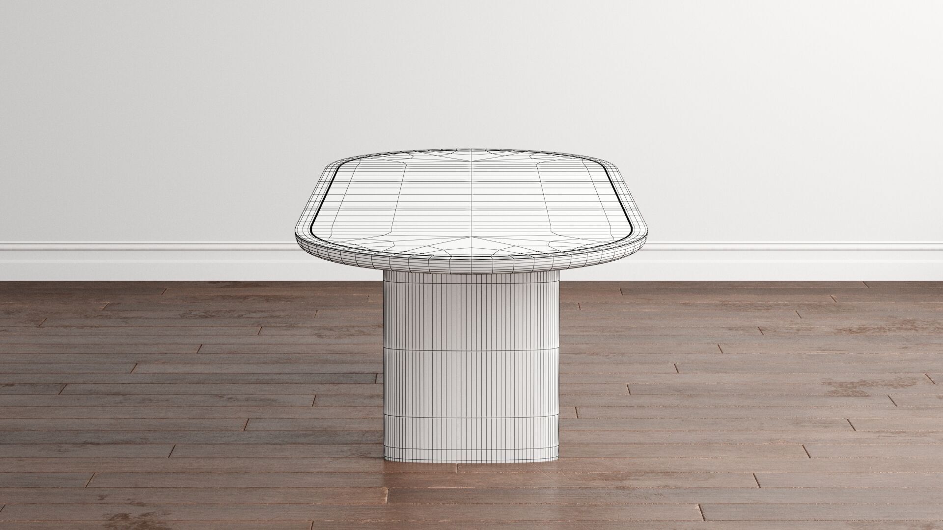 Tulip Upholstered Dining Armchair and Radius Table 3D model_17