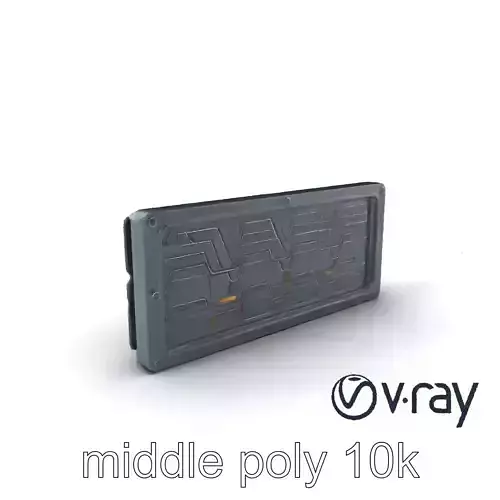 Futuristic Command Center Wall Section model pack