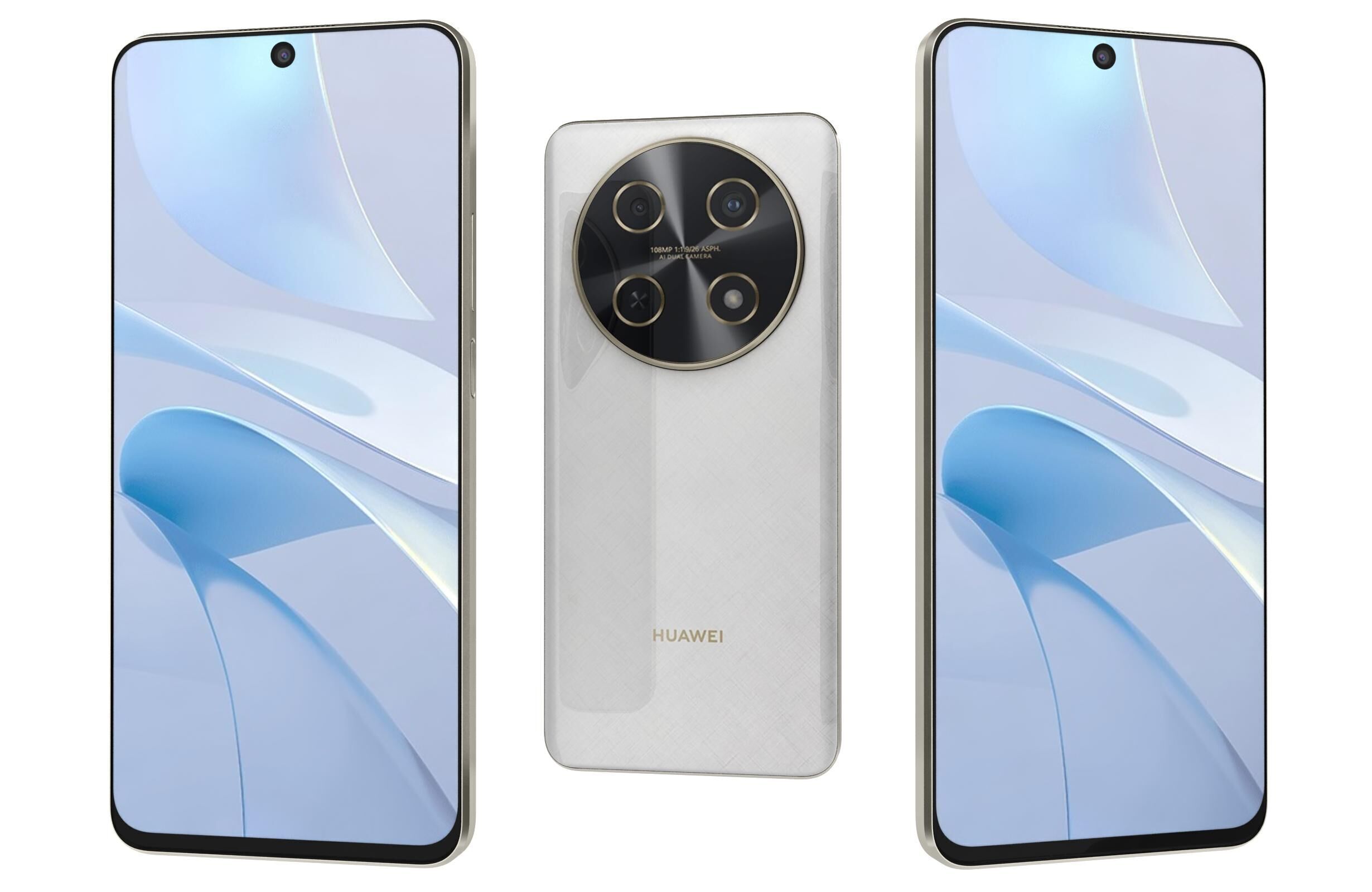 Huawei Nova 13i Blue And White 3D model_11
