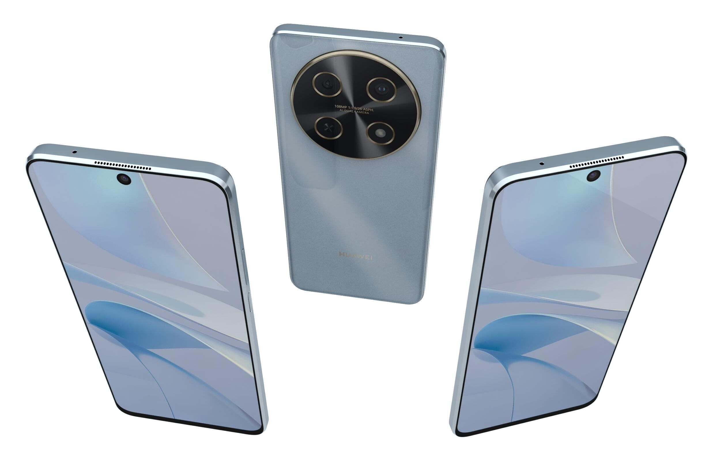 Huawei Nova 13i Blue And White 3D model_2