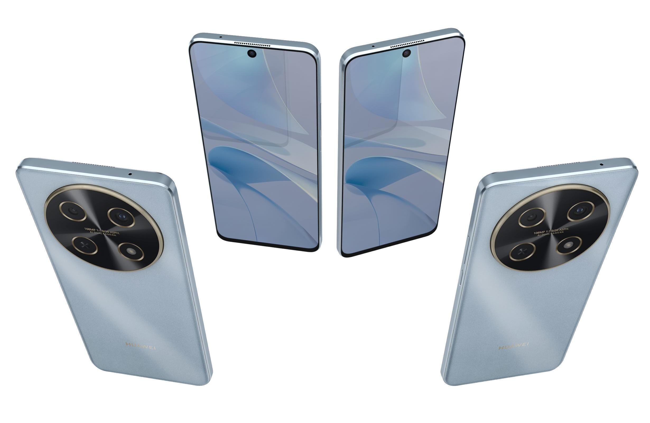 Huawei Nova 13i Blue And White 3D model_5