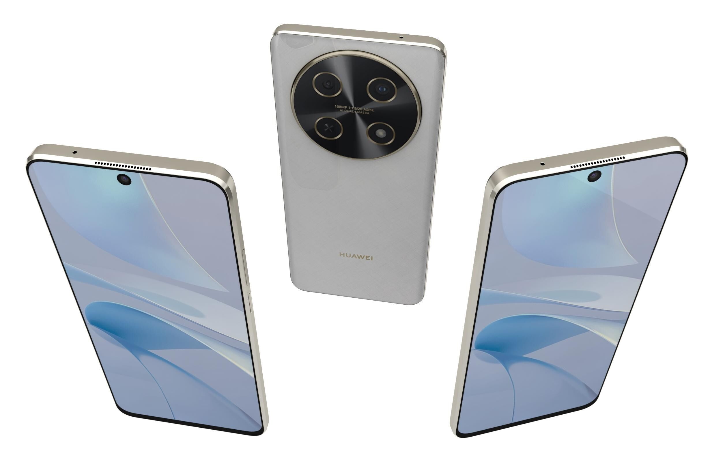 Huawei Nova 13i Blue And White 3D model_12