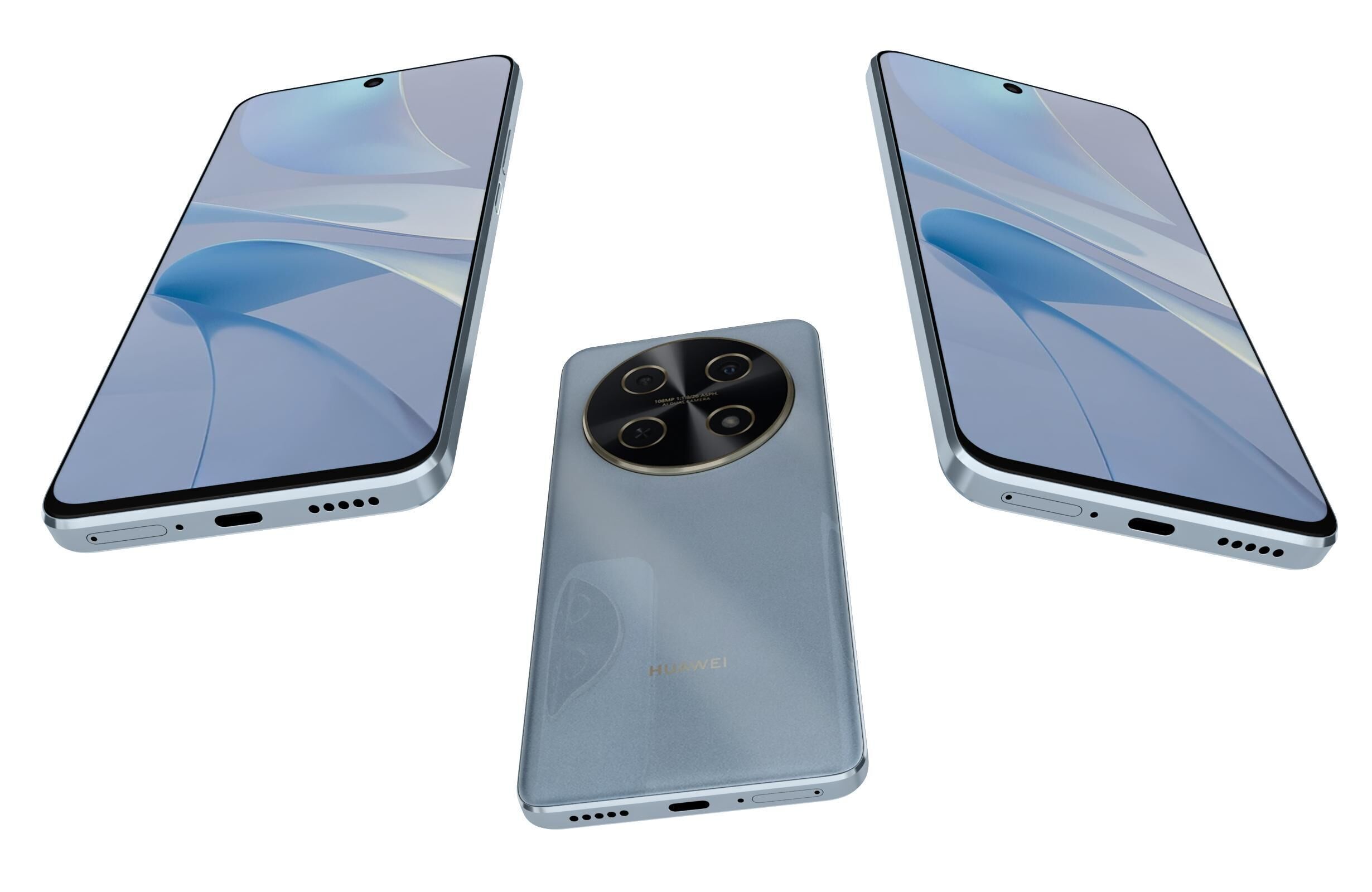 Huawei Nova 13i Blue And White 3D model_3