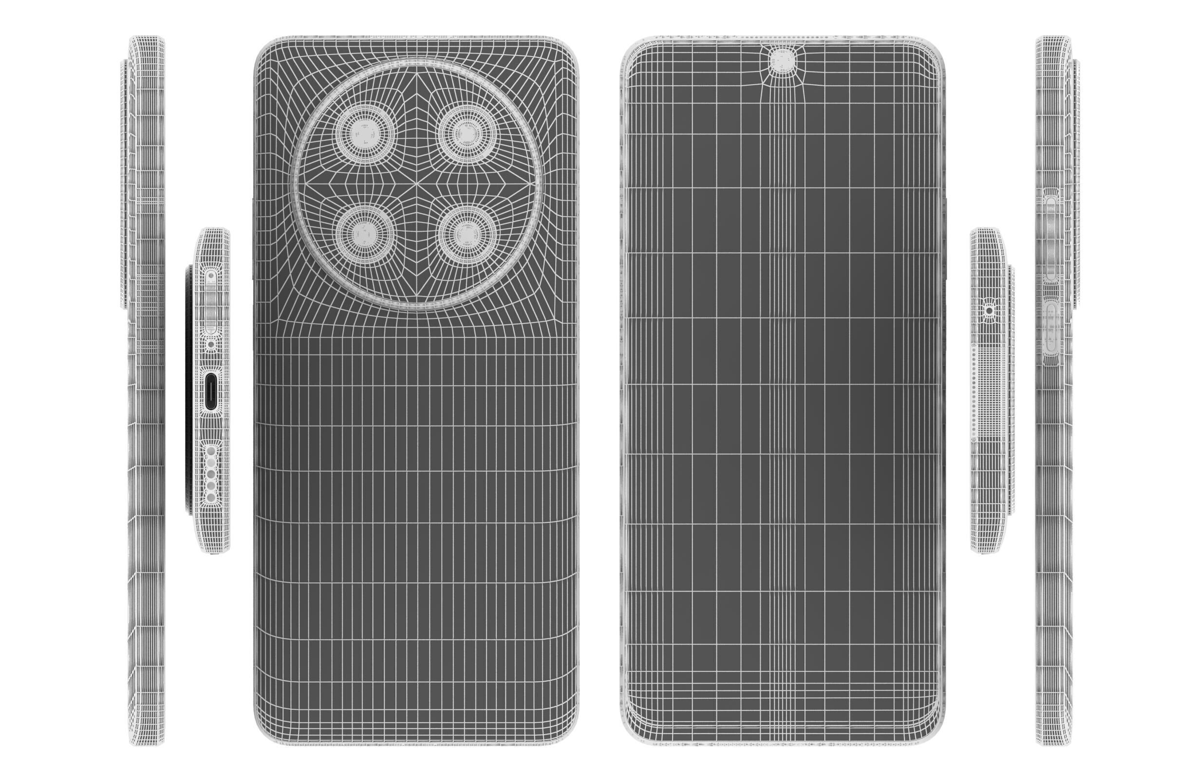 Huawei Nova 13i Blue And White 3D model_21