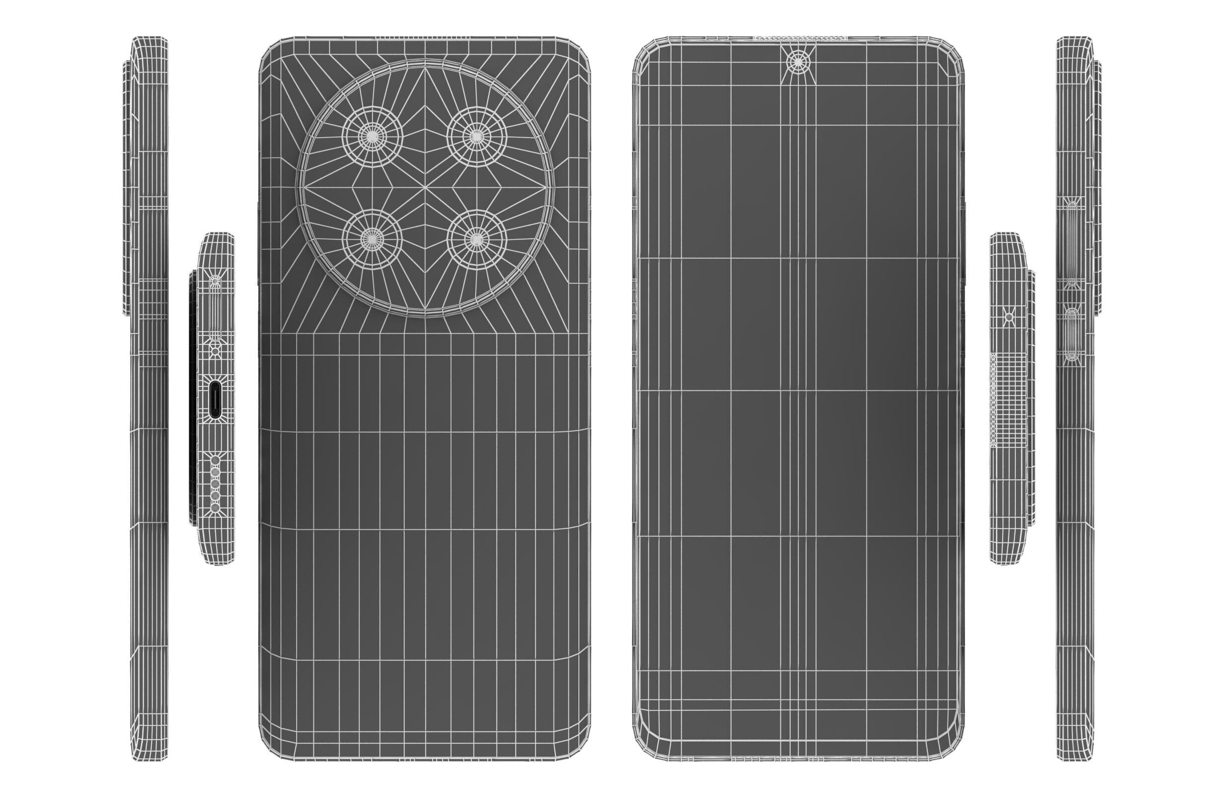 Huawei Nova 13i Blue And White 3D model_20