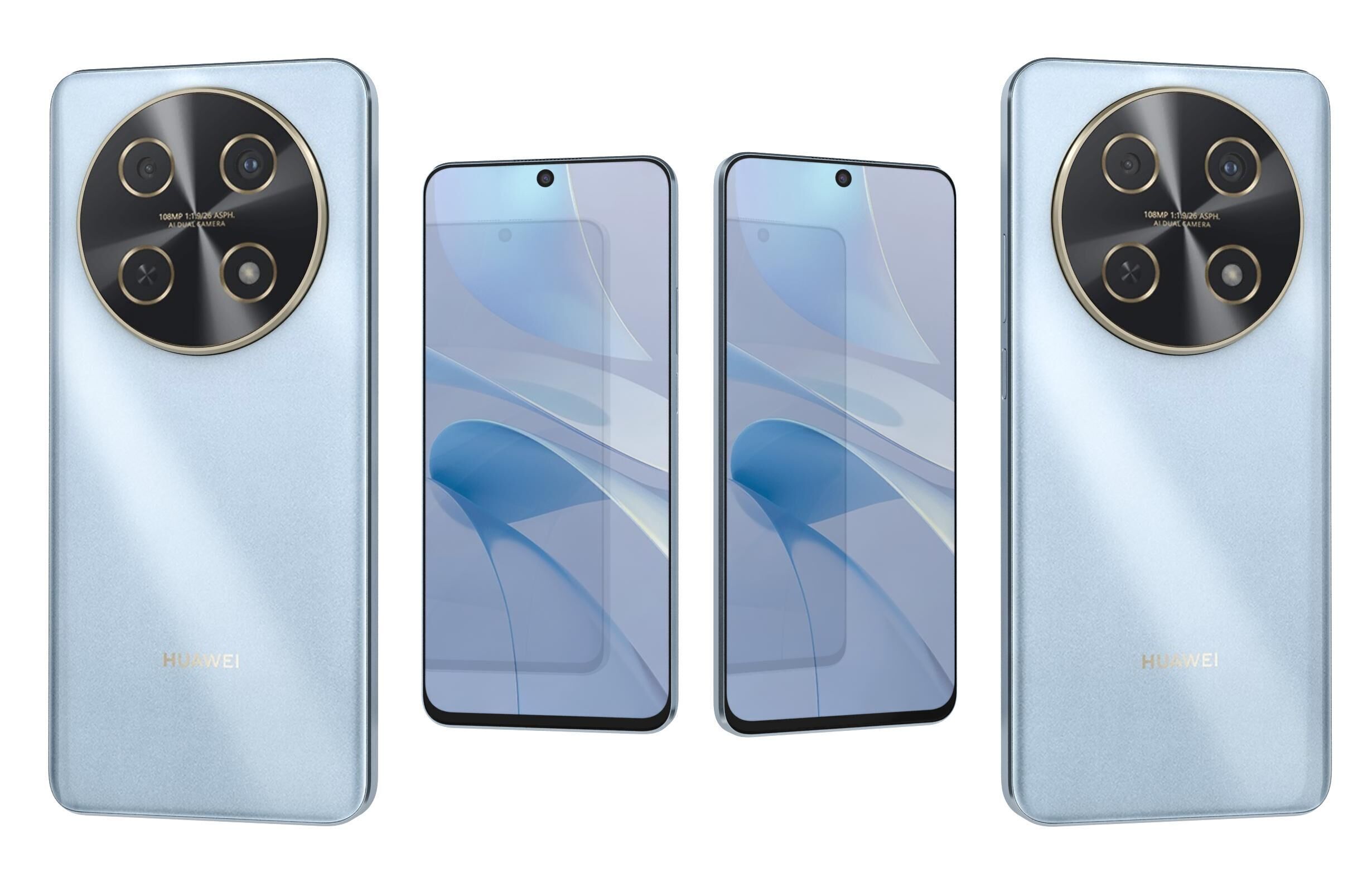 Huawei Nova 13i Blue And White 3D model_4