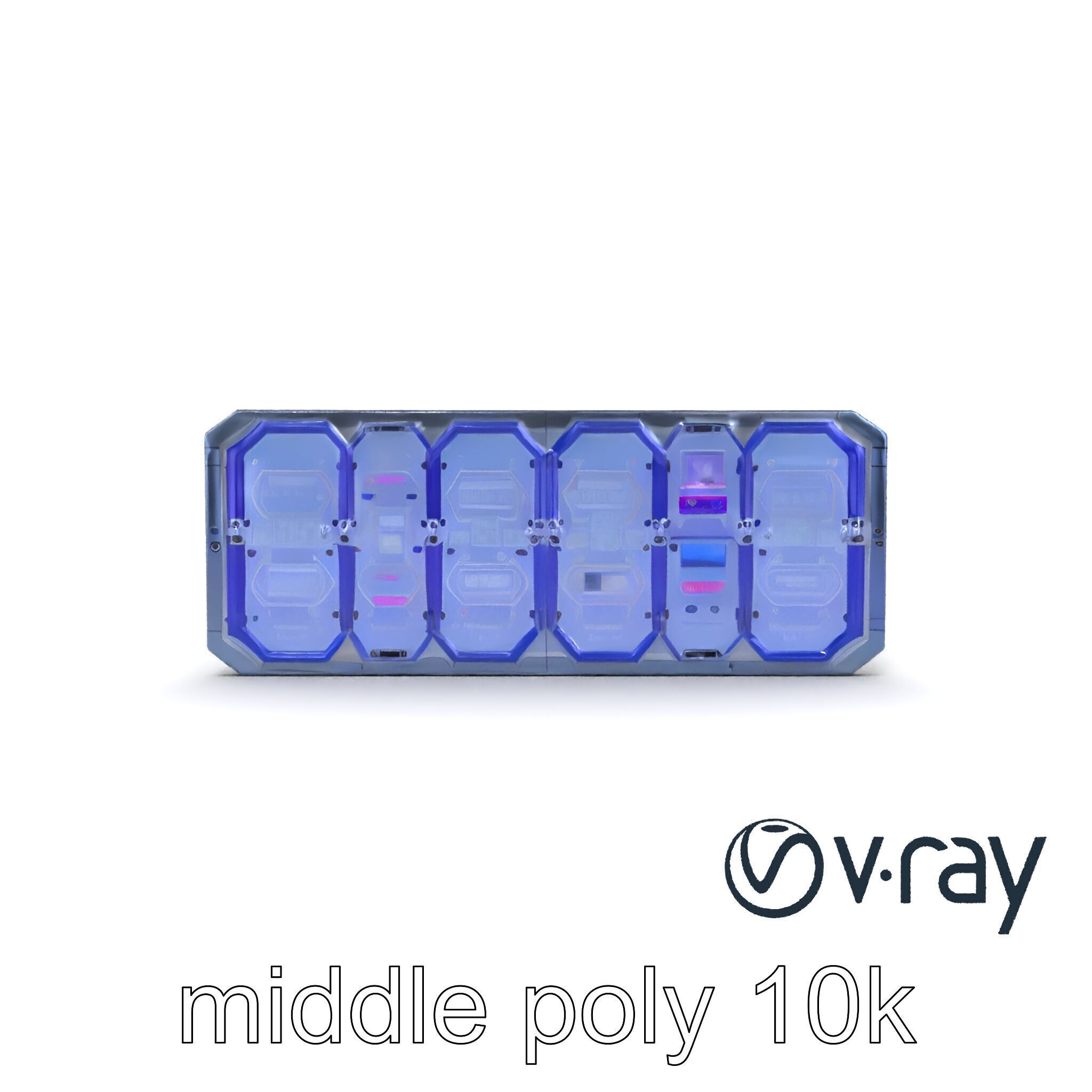 Intergalactic Lab Wall Structure Model Pack with Holographic ... Low-poly 3D model_30