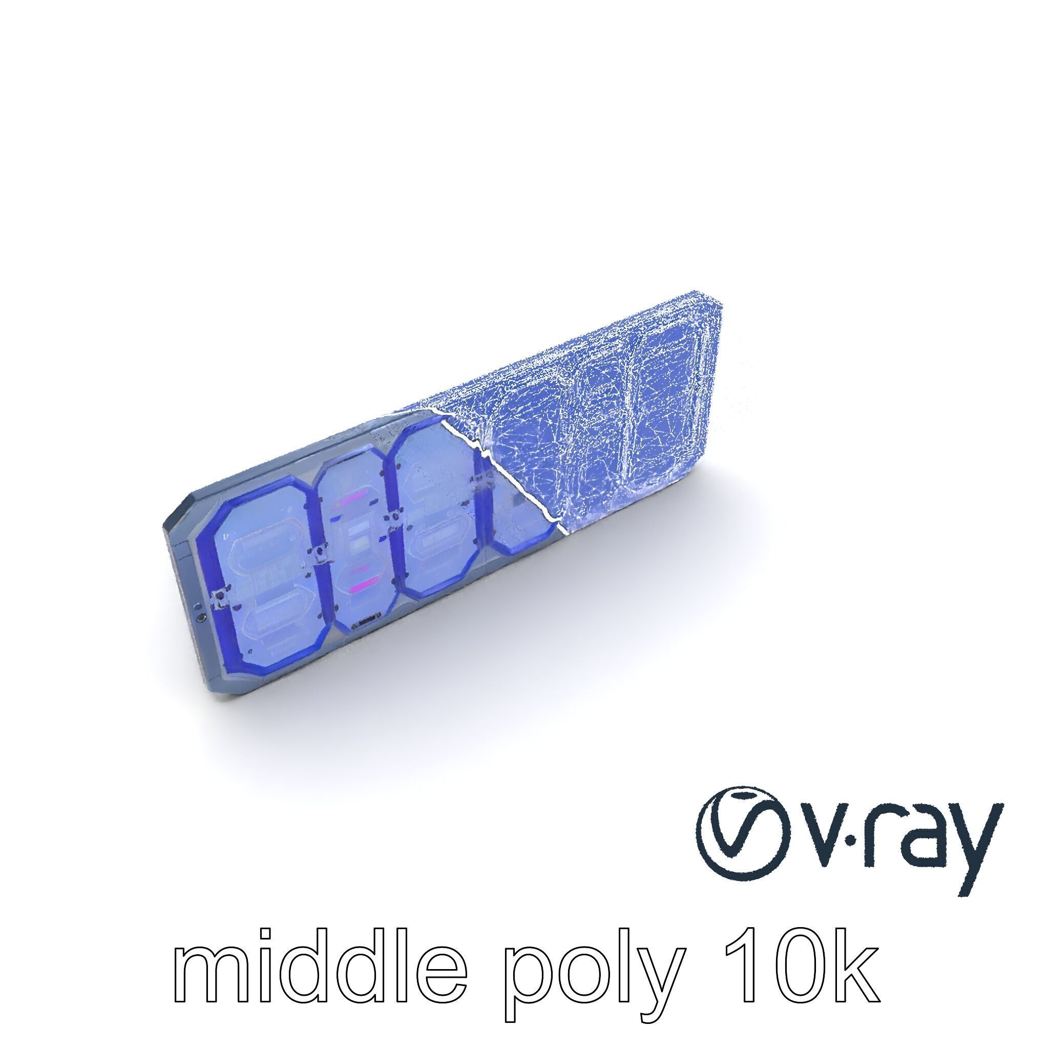 Intergalactic Lab Wall Structure Model Pack with Holographic ... Low-poly 3D model_14