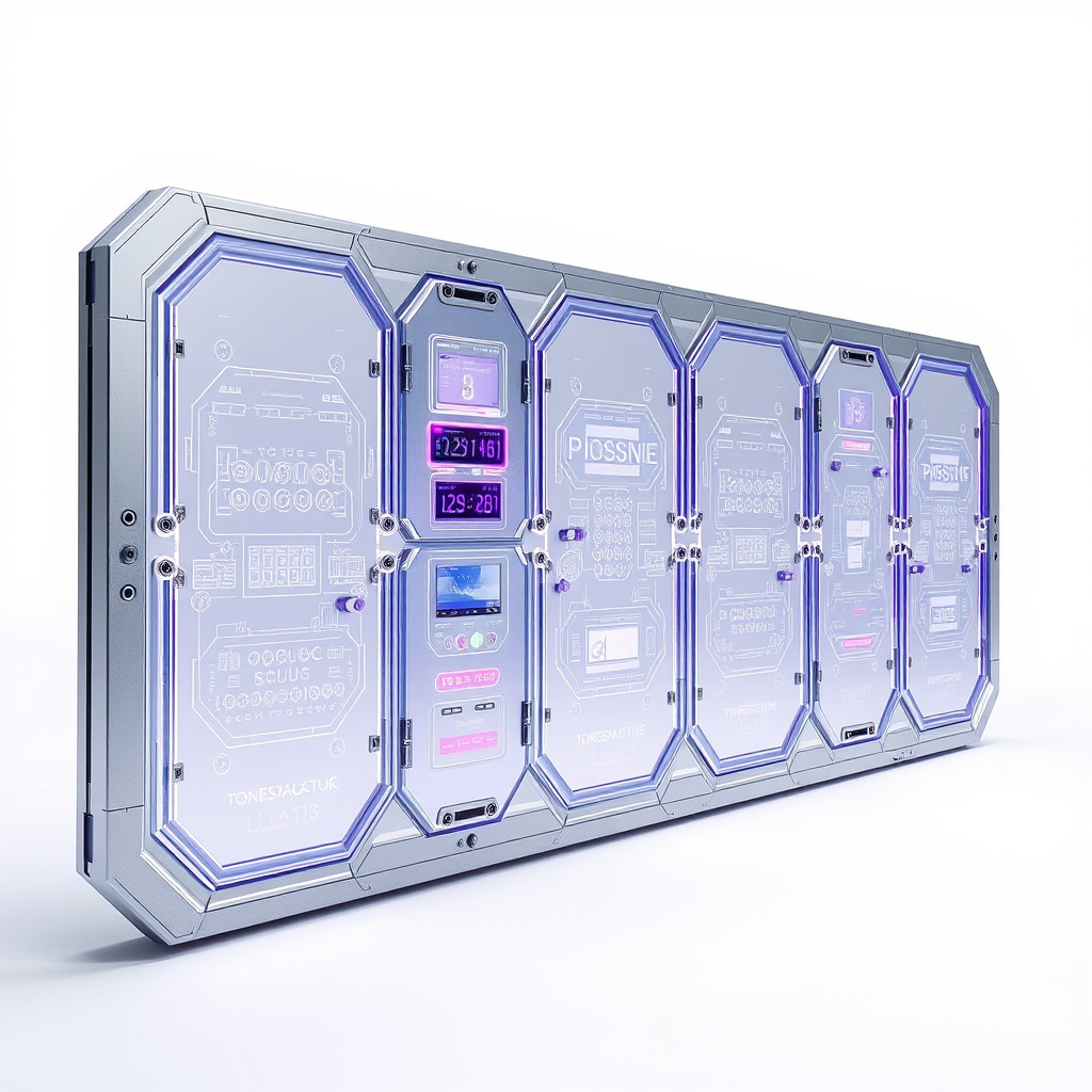 Intergalactic Lab Wall Structure Model Pack with Holographic ... Low-poly 3D model_4