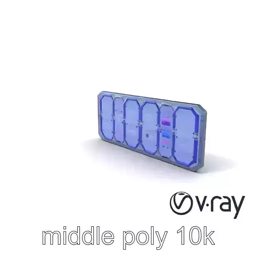 Intergalactic Lab Wall Structure Model Pack with Holographic Displays