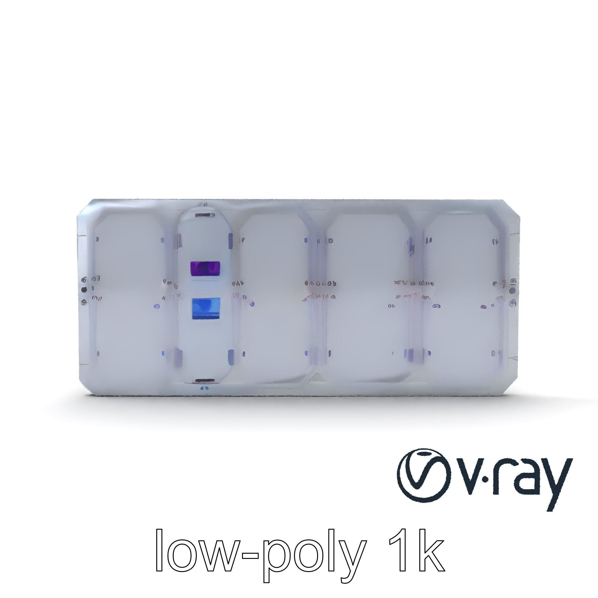 Intergalactic Lab Wall Structure Model Pack with Holographic ... Low-poly 3D model_28