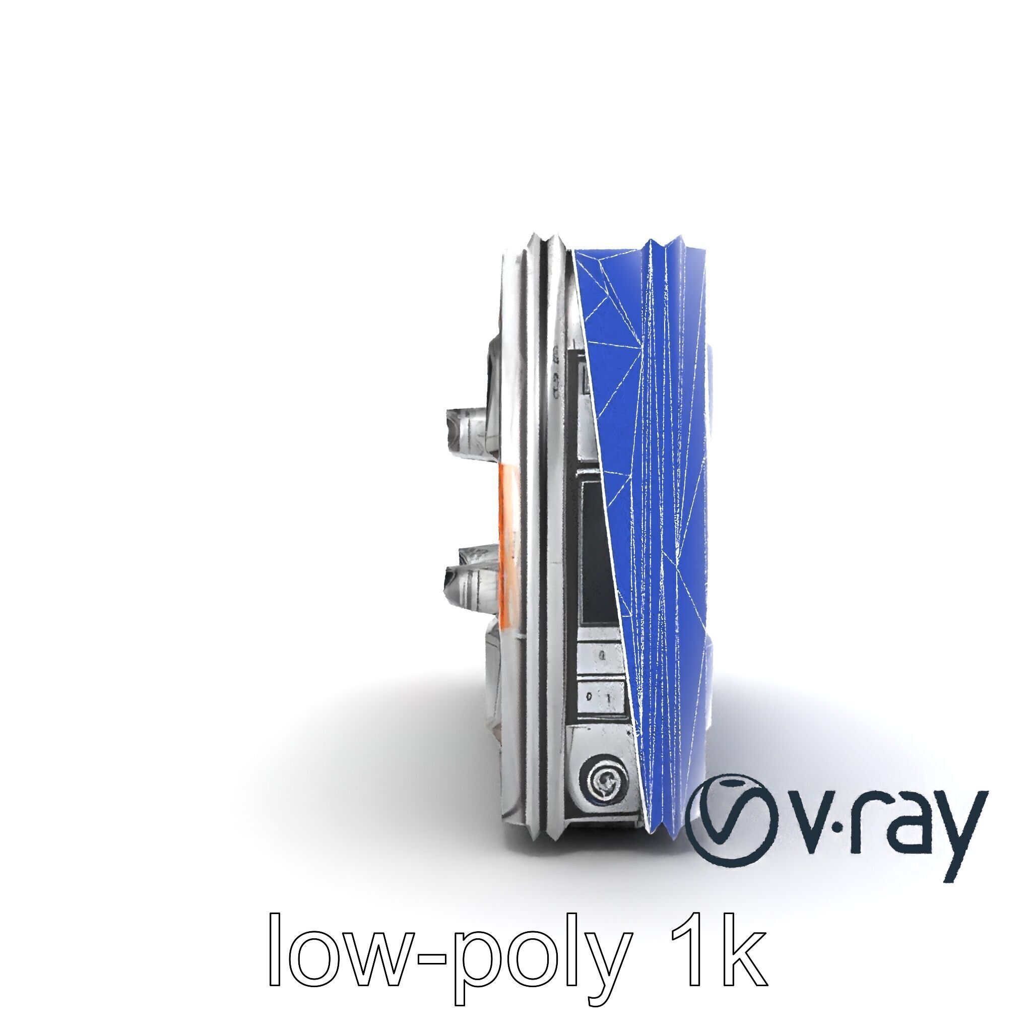 Futuristic Space Station Wall Module model pack Low-poly 3D model_22