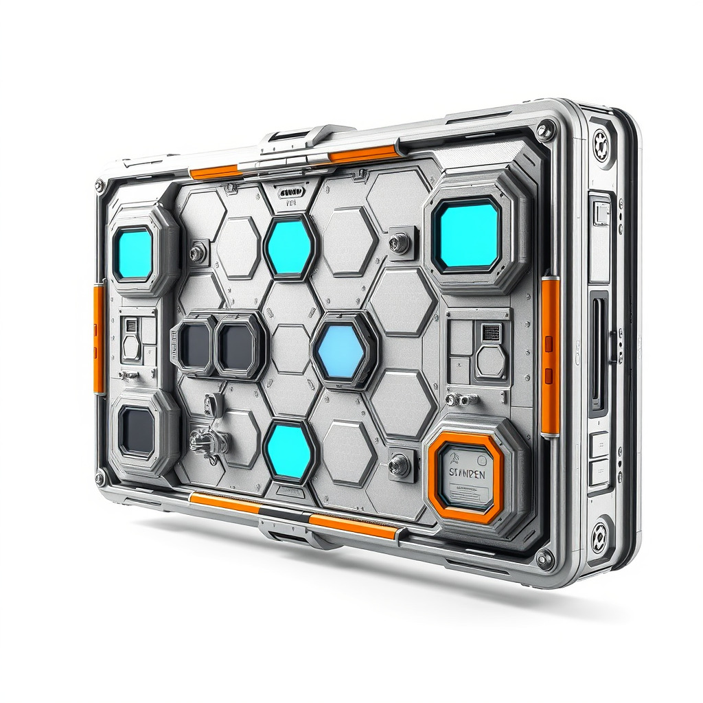 Futuristic Space Station Wall Module model pack Low-poly 3D model_3