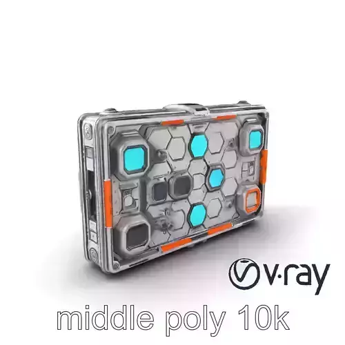 Futuristic Space Station Wall Module model pack