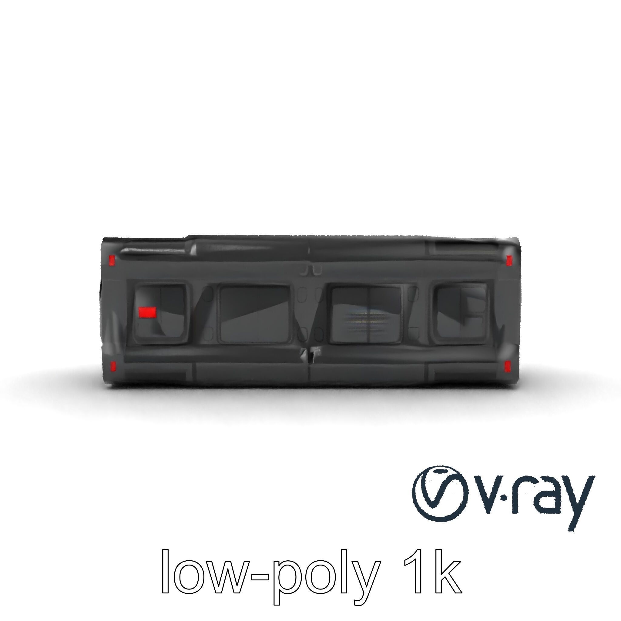 Spaceport Security Wall Section Model Pack Low-poly 3D model_23