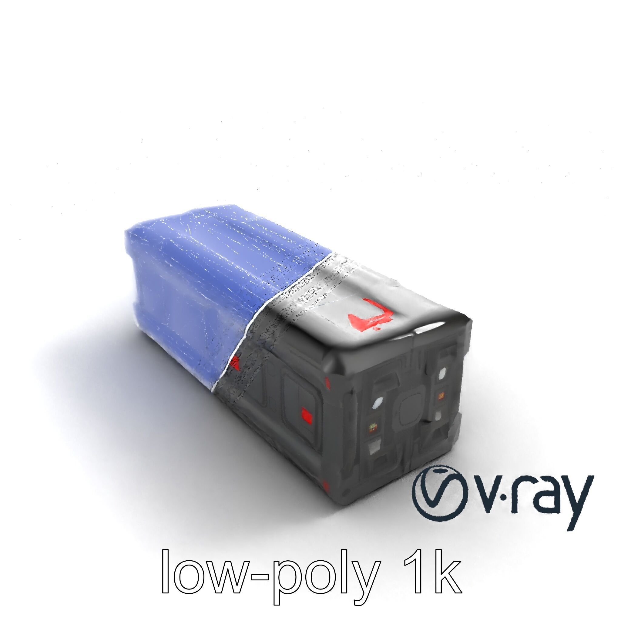 Spaceport Security Wall Section Model Pack Low-poly 3D model_22