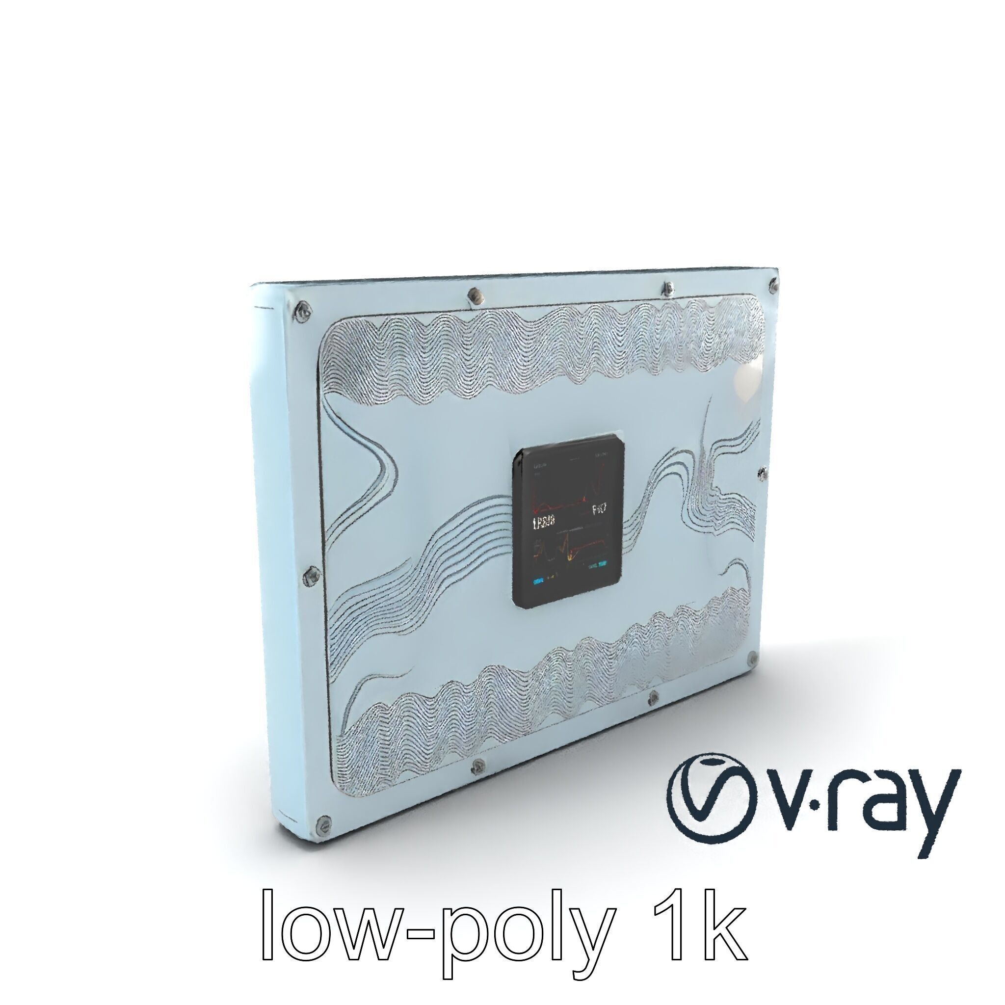 AI-Assisted Medical Wall Panel model pack Low-poly 3D model_5