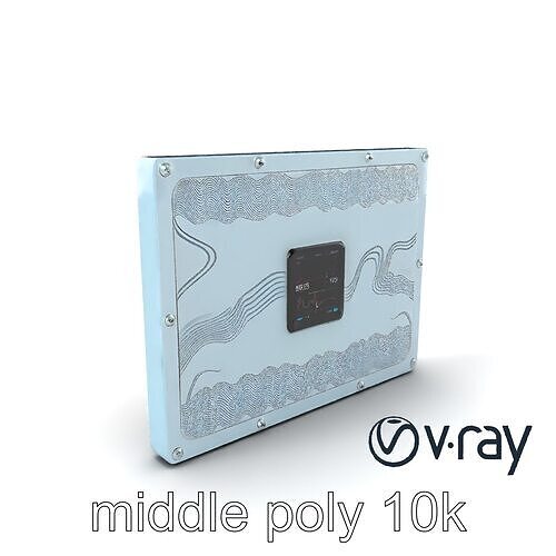 AI-Assisted Medical Wall Panel model pack Low-poly 3D model