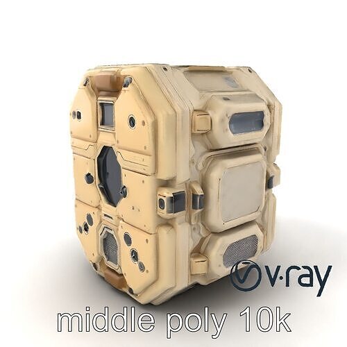 Interstellar Habitat Wall Module Model Pack Low-poly 3D model