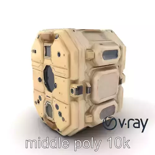 Interstellar Habitat Wall Module Model Pack Low-poly 3D model