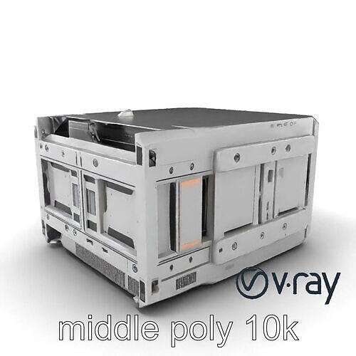 Astro Engineering Bulkhead Module Pack with Graphite Panels Low-poly 3D model