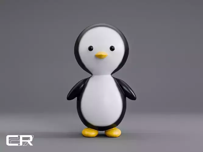 Cute Penguin Character 3D print model