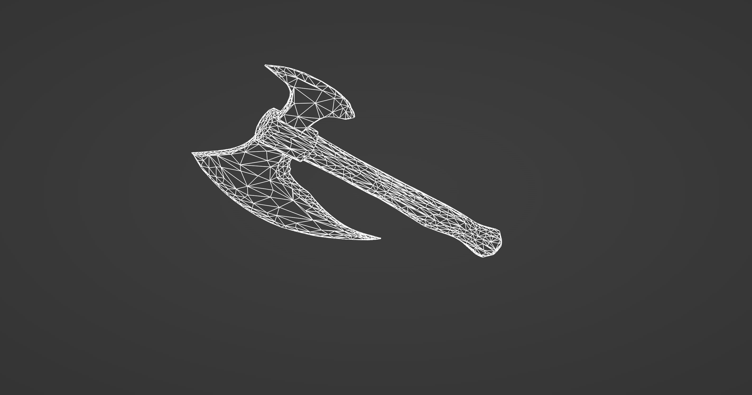Ancient Warriors Engraved Battle Axe   3D model_2