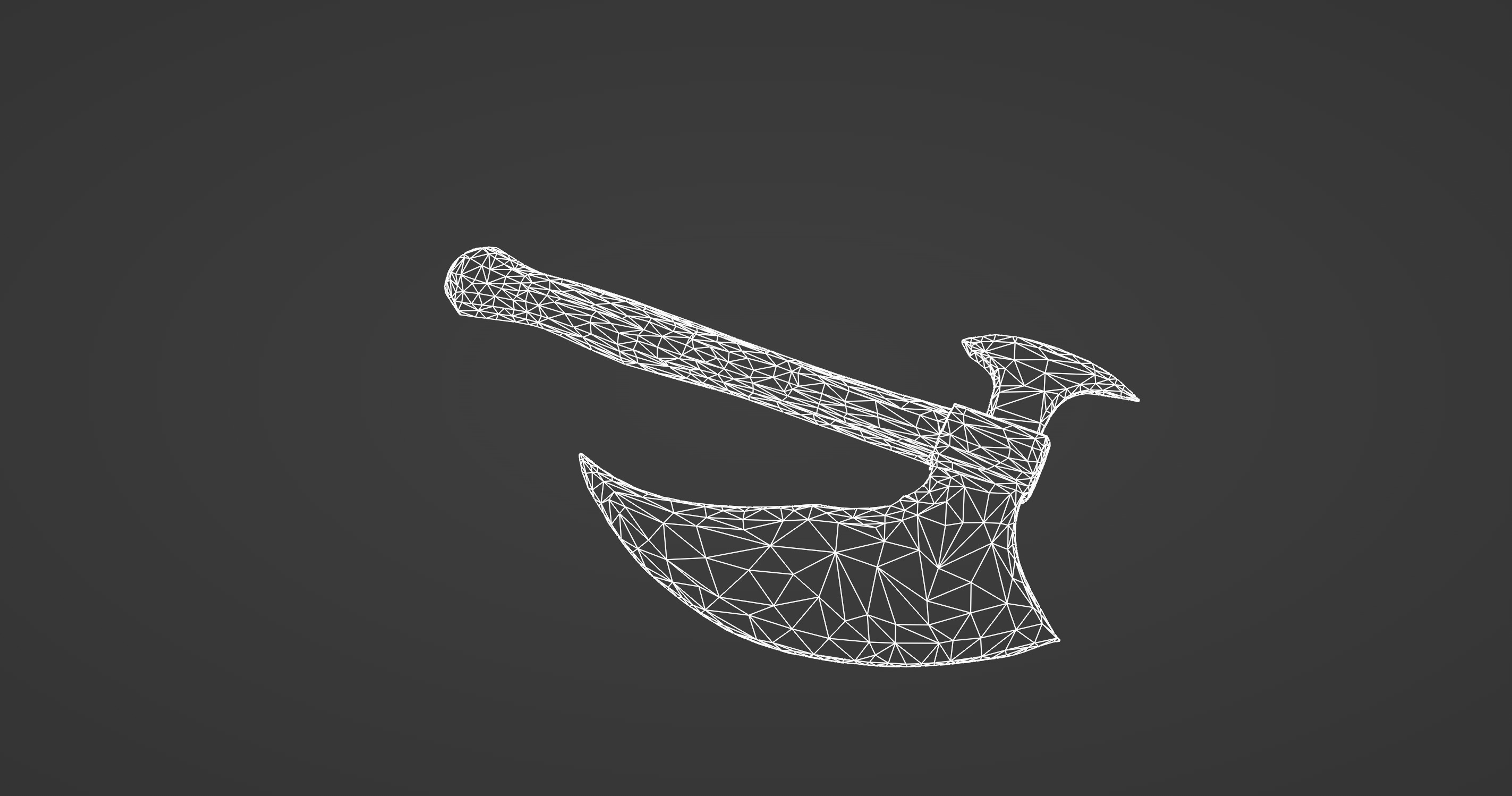 Ancient Warriors Engraved Battle Axe   3D model_9