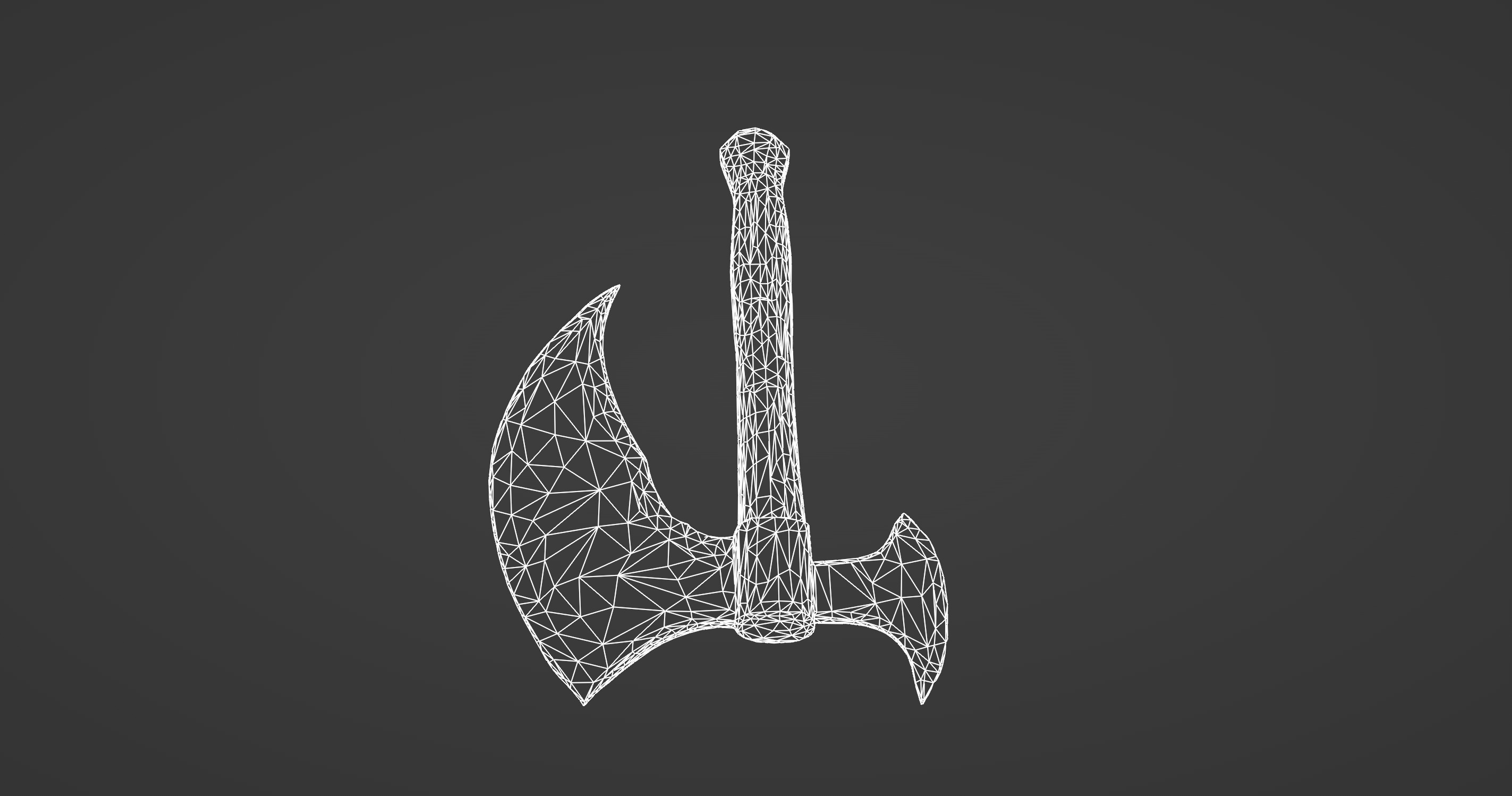 Ancient Warriors Engraved Battle Axe   3D model_10