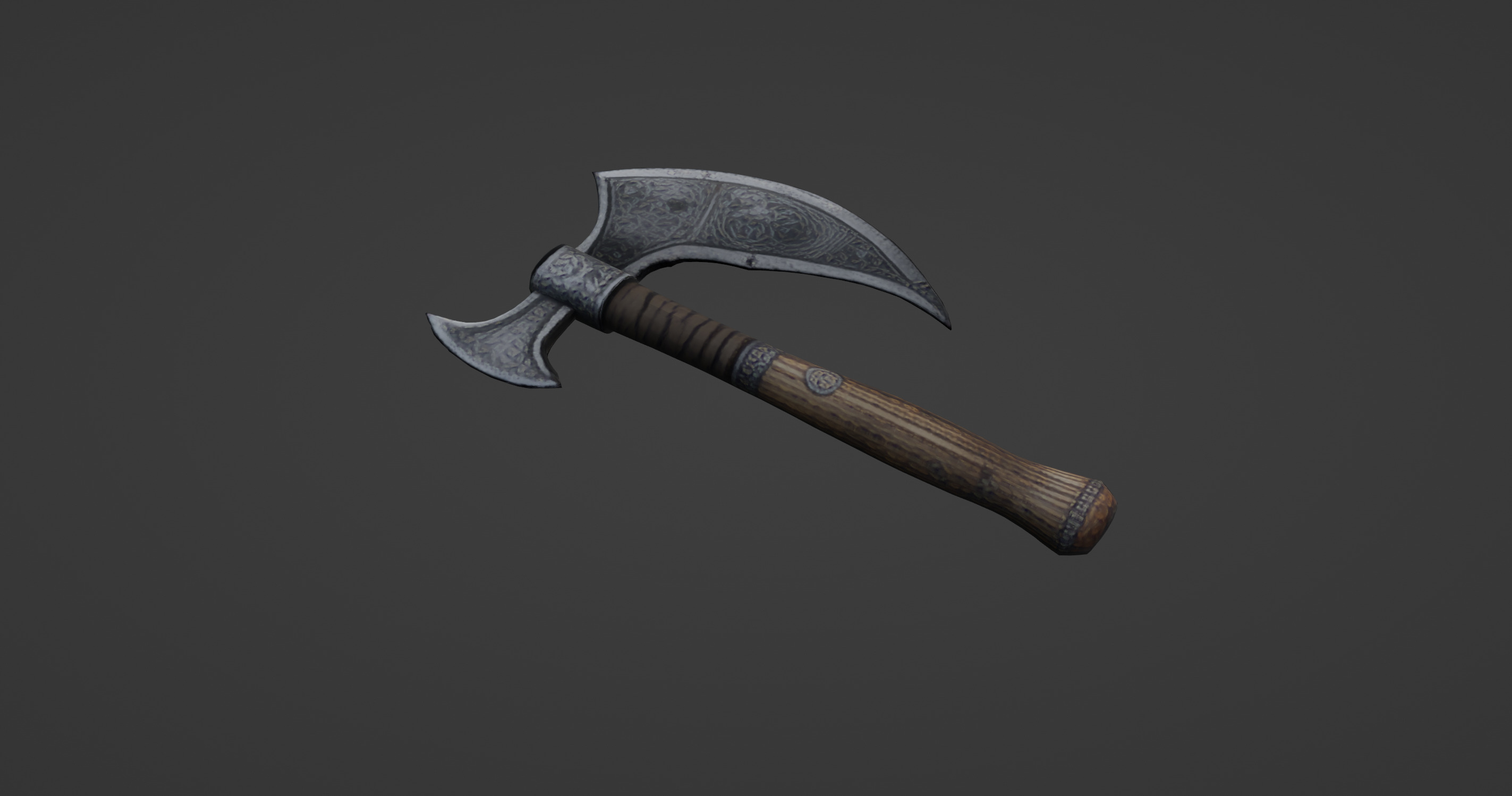 Ancient Warriors Engraved Battle Axe   3D model_6