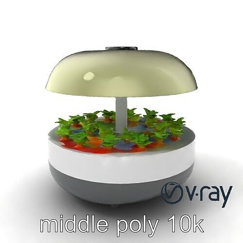 Modern Spiral Plant Holder Glass Cover model pack Low-poly 3D model
