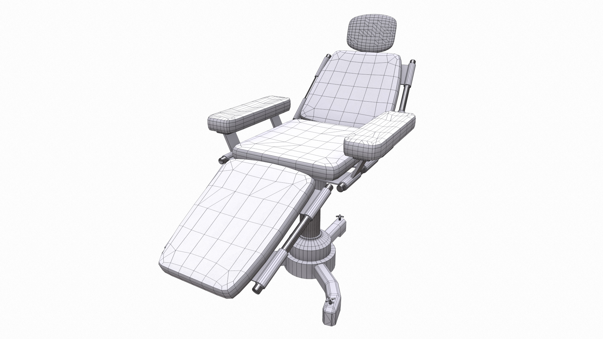 Surgery Chair Low Poly Low-poly 3D model_35