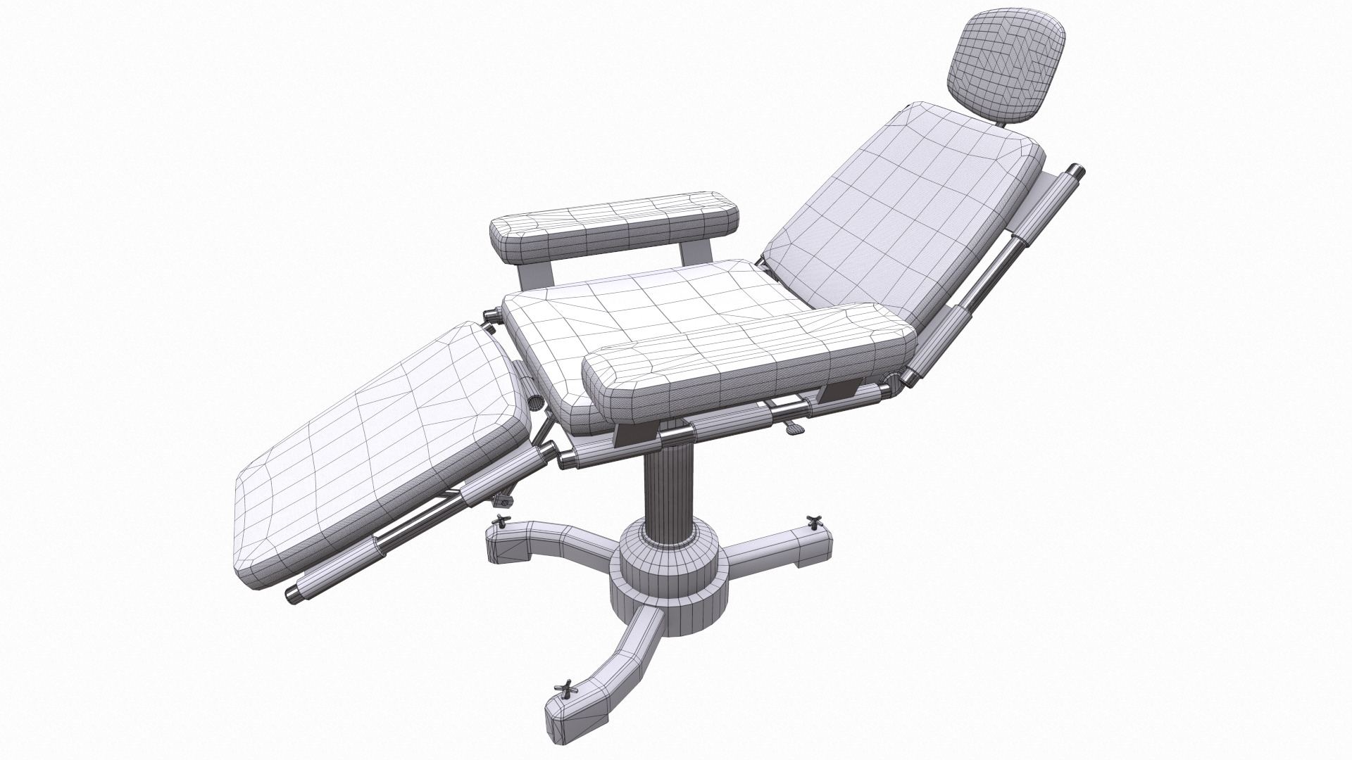 Surgery Chair Low Poly Low-poly 3D model_38
