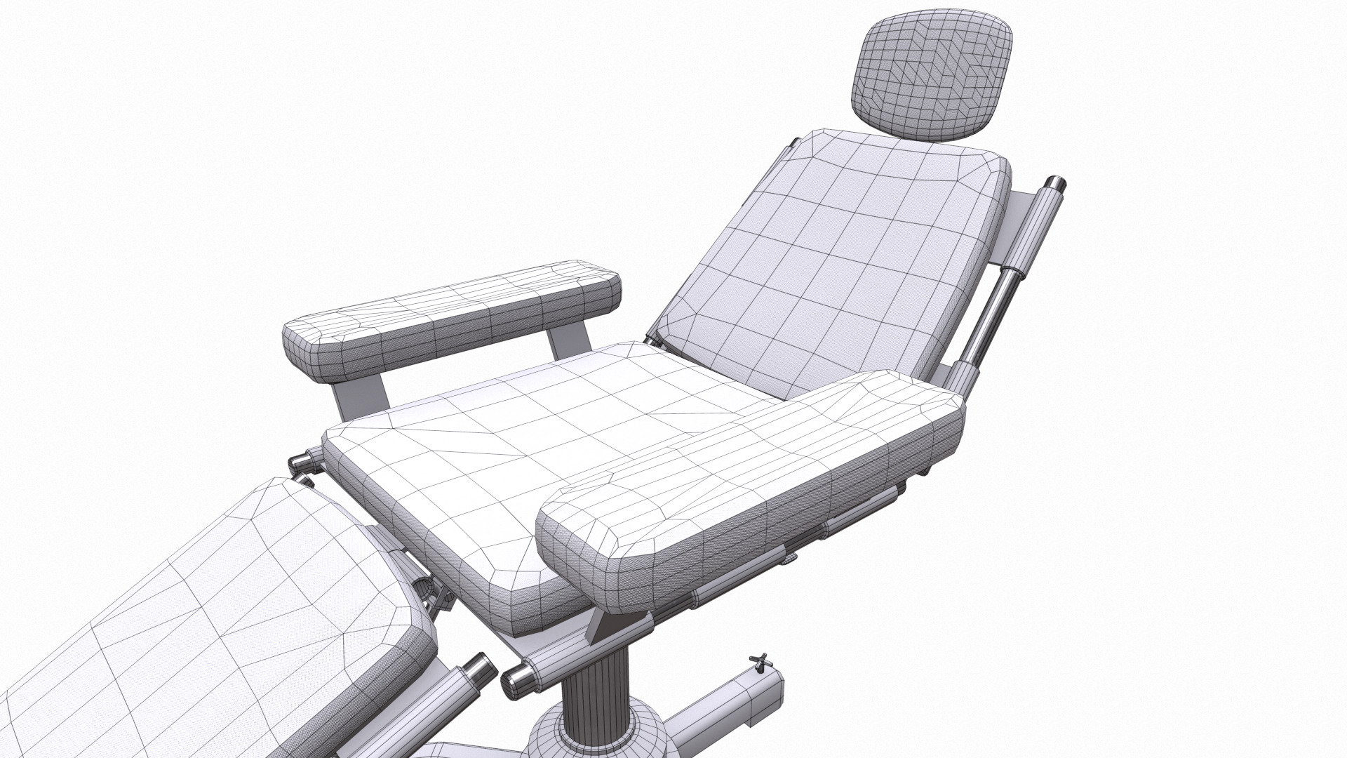 Surgery Chair Low Poly Low-poly 3D model_39