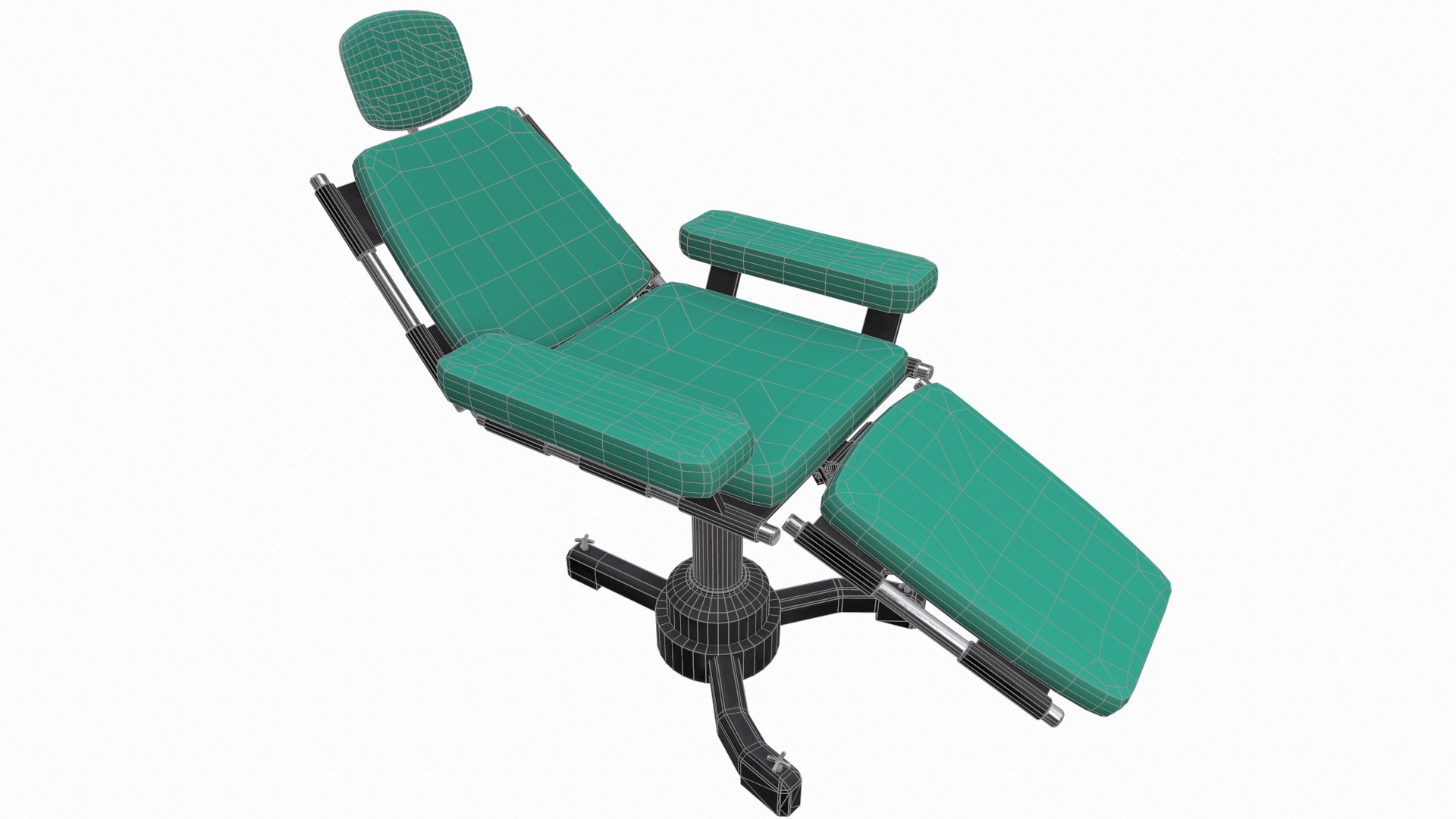 Surgery Chair Low Poly Low-poly 3D model_31