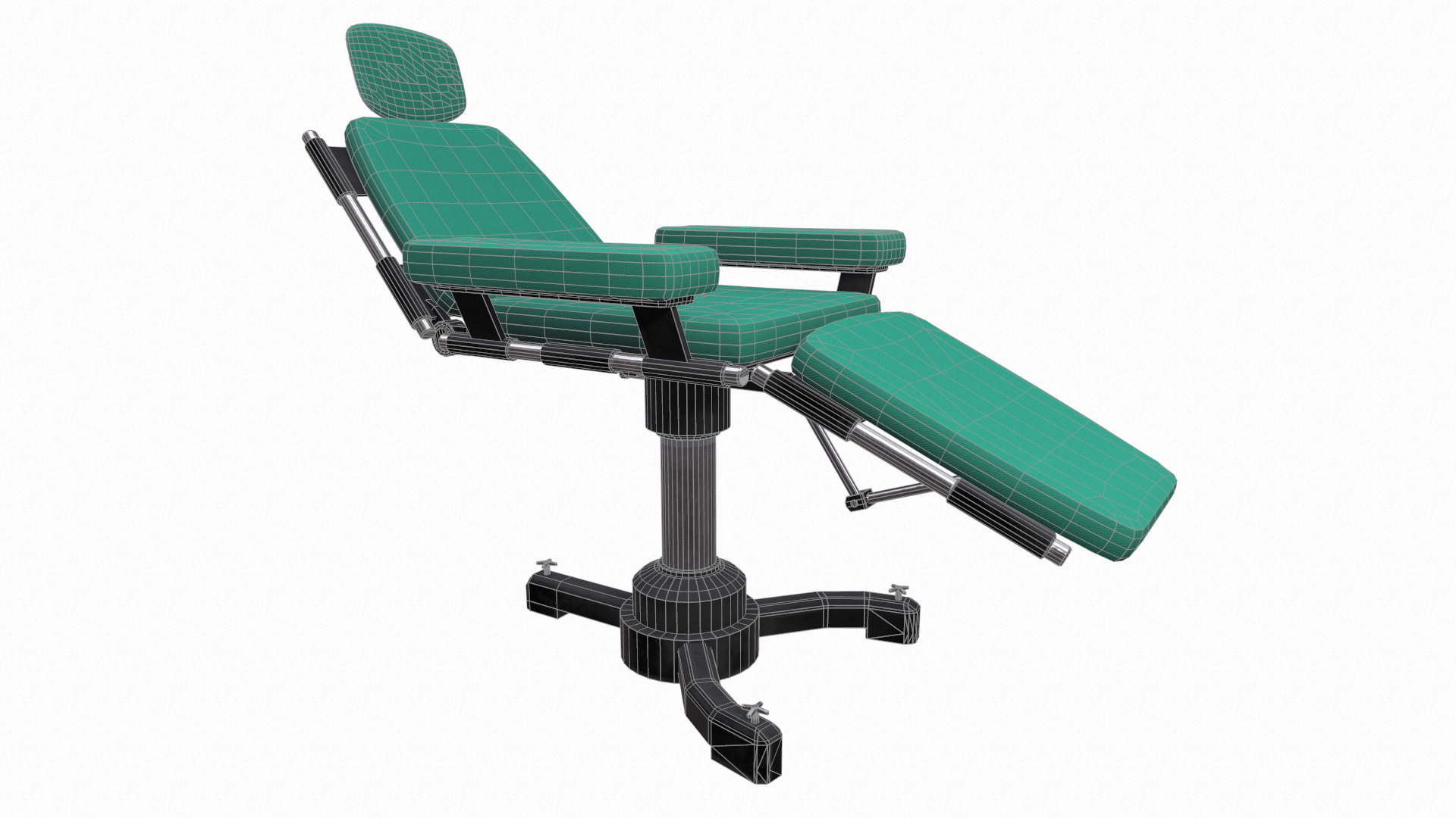 Surgery Chair Low Poly Low-poly 3D model_33