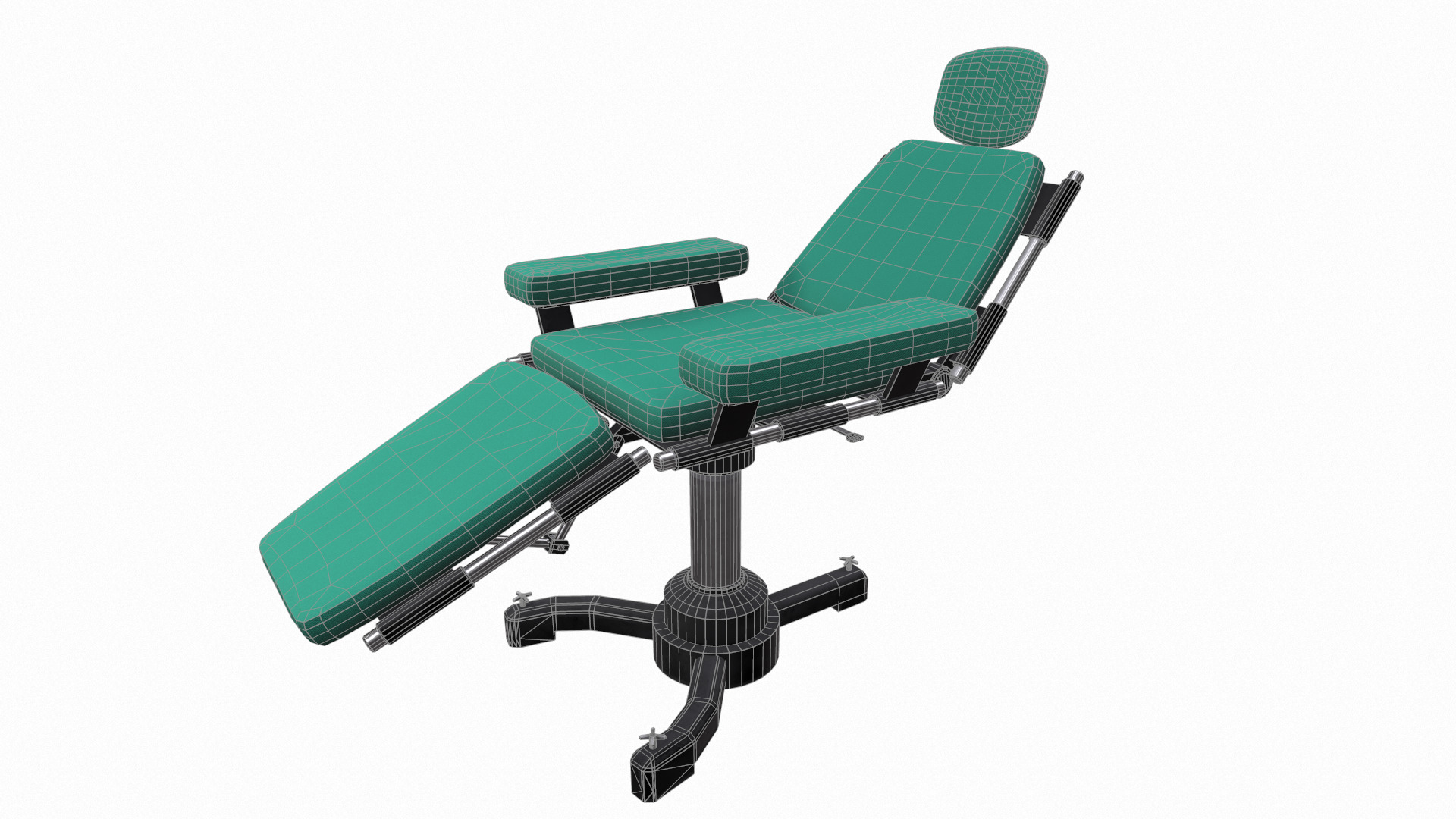 Surgery Chair Low Poly Low-poly 3D model_30