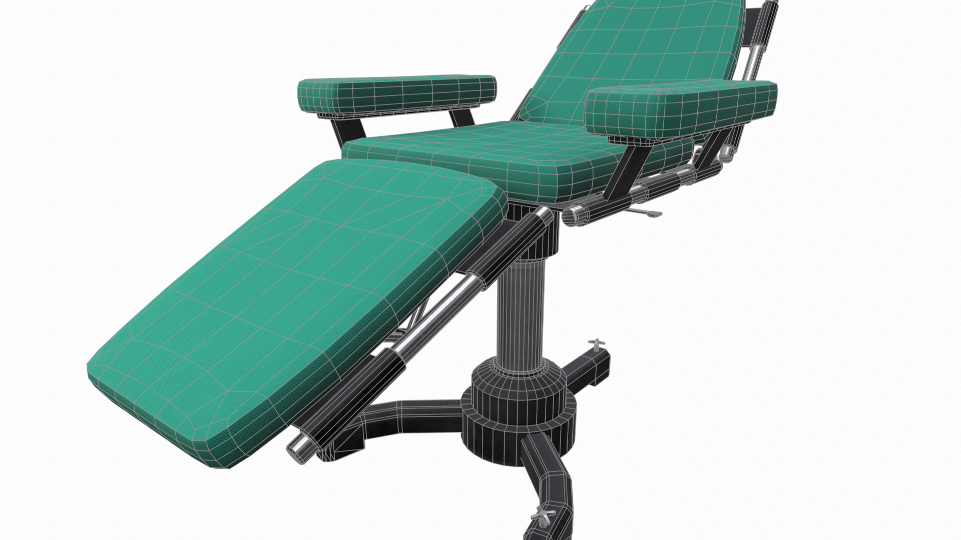 Surgery Chair Low Poly Low-poly 3D model_32