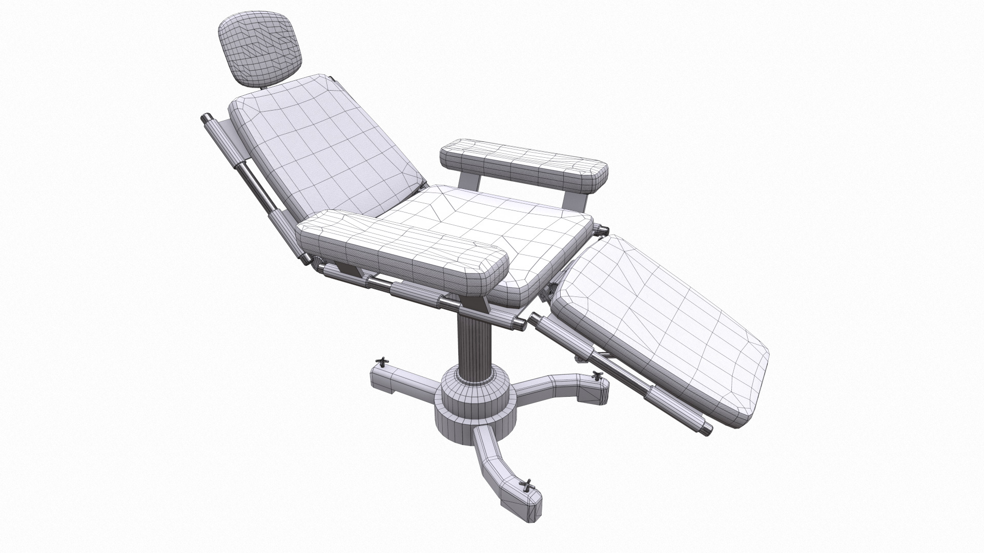 Surgery Chair Low Poly Low-poly 3D model_36