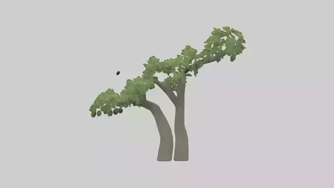 Hazel tree model Low-poly 3D model