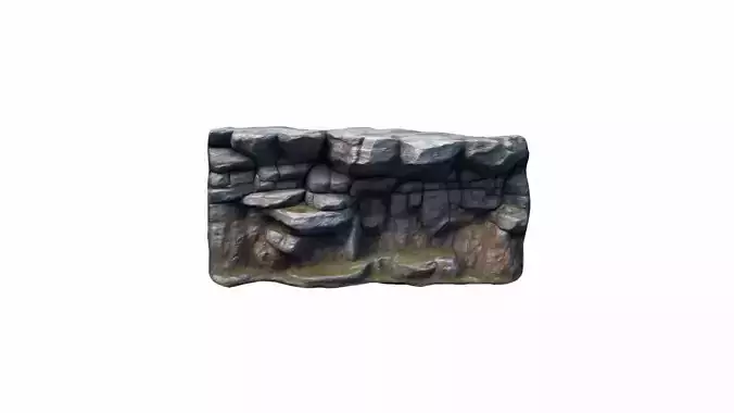 Base Forming Cliff Barrier By  Protection 3d Render