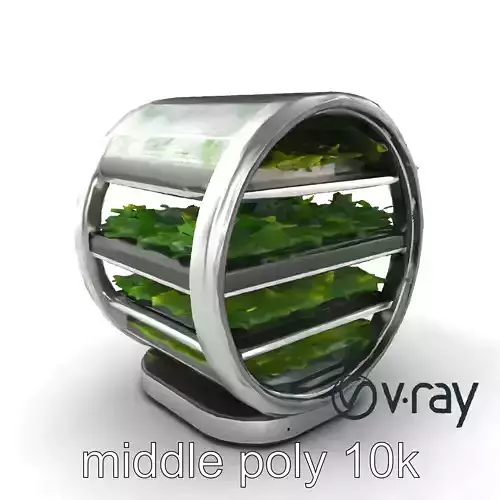 Futuristic Cylinder Greenhouse model pack